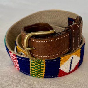 Auburn Leathercrafters A-Tail-We-Could-Wag brand Cotton & Leather Men's 36 Belt